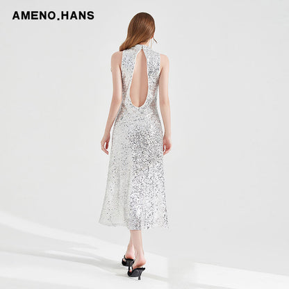 Robe de soirée Maxi, sans manches, dos nu, couleur unie, grande taille, pour bal de promo