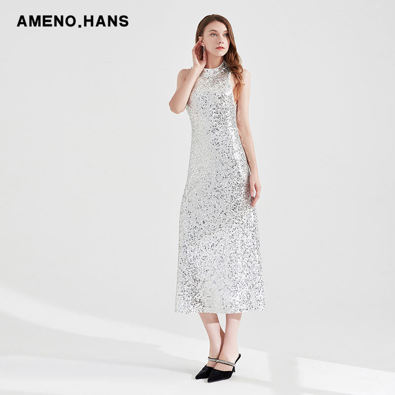 Robe de soirée Maxi, sans manches, dos nu, couleur unie, grande taille, pour bal de promo