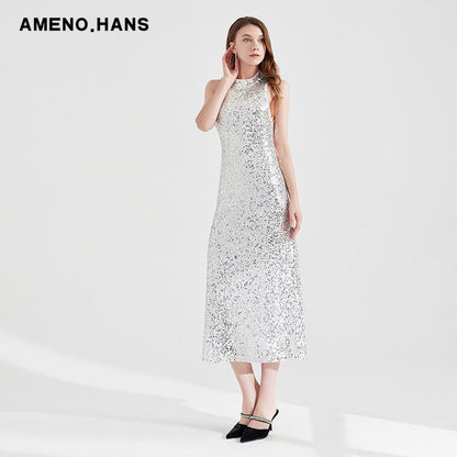 Robe de soirée Maxi, sans manches, dos nu, couleur unie, grande taille, pour bal de promo