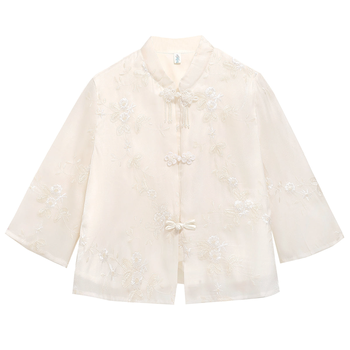 Embroidery Shirt Women Blusas Mujer De Moda 2024 Verano Stand Collar Women Blouse Tops Shirts