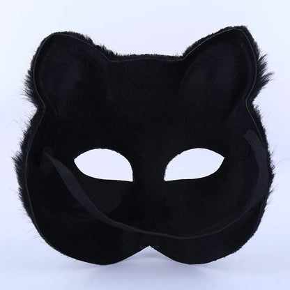 Fox Shape Half Face Eye Mask Sexy Imitation Cat Hair Animal Mask Christmas Carnival Party Cosplay Costume Props