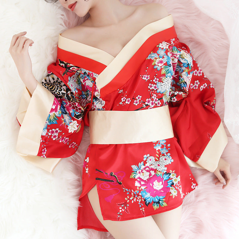 Kimono Japonais Élégance | Satin Premium & Motifs Floraux