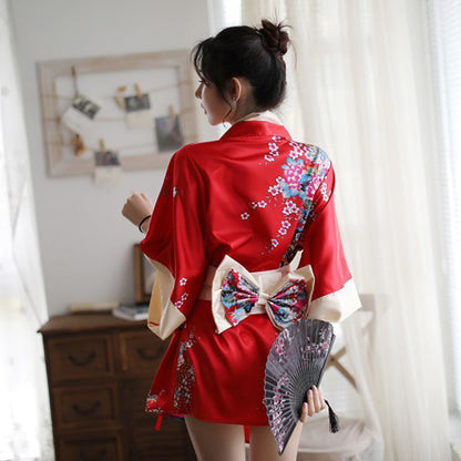Kimono Japonais Élégance | Satin Premium & Motifs Floraux