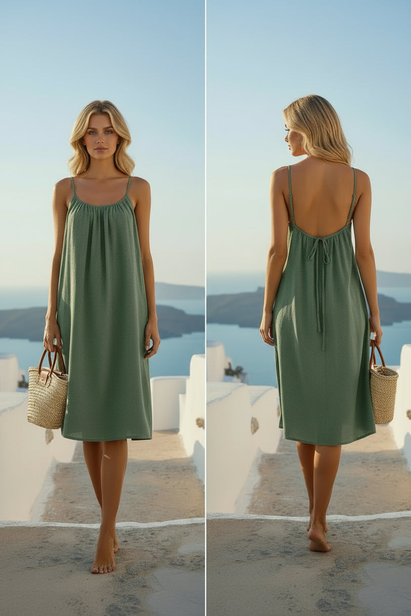 Silk Whisper Backless Dress