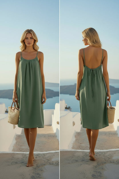 Silk Whisper Backless Dress